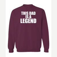Dad Legend — Crewneck Sweatshirt / Maroon