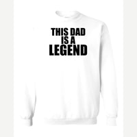 Dad Legend — Crewneck Sweatshirt / White