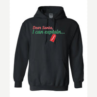 Dear Santa, I Can Explain — Hoodie / Black