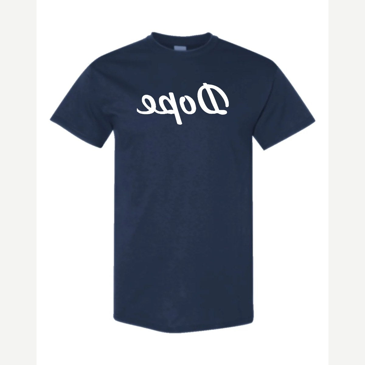 Dope (Mirrored) — Classic Tee / Navy