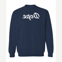 Dope (Mirrored) — Crewneck Sweatshirt / Navy