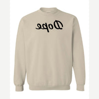 Dope (Mirrored) — Crewneck Sweatshirt / Sand
