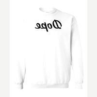 Dope (Mirrored) — Crewneck Sweatshirt / White