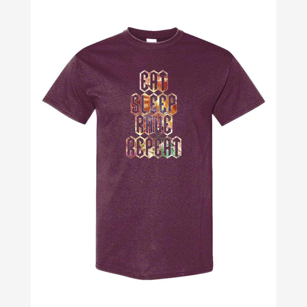 Eat Sleep Rave Repeat — Classic Tee / Maroon