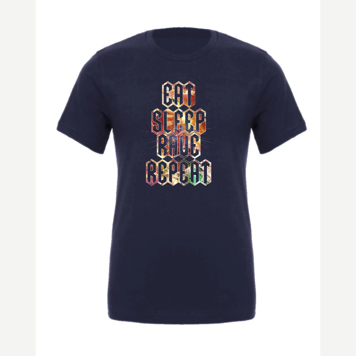 Eat Sleep Rave Repeat — Premium Tee / Navy