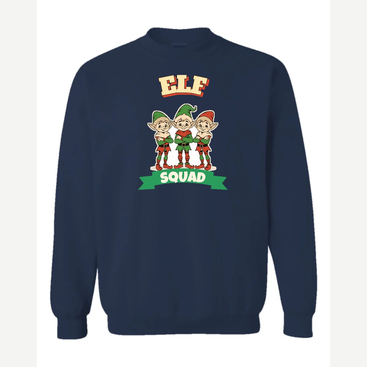 Elf Squad — Crewneck Sweatshirt / Navy