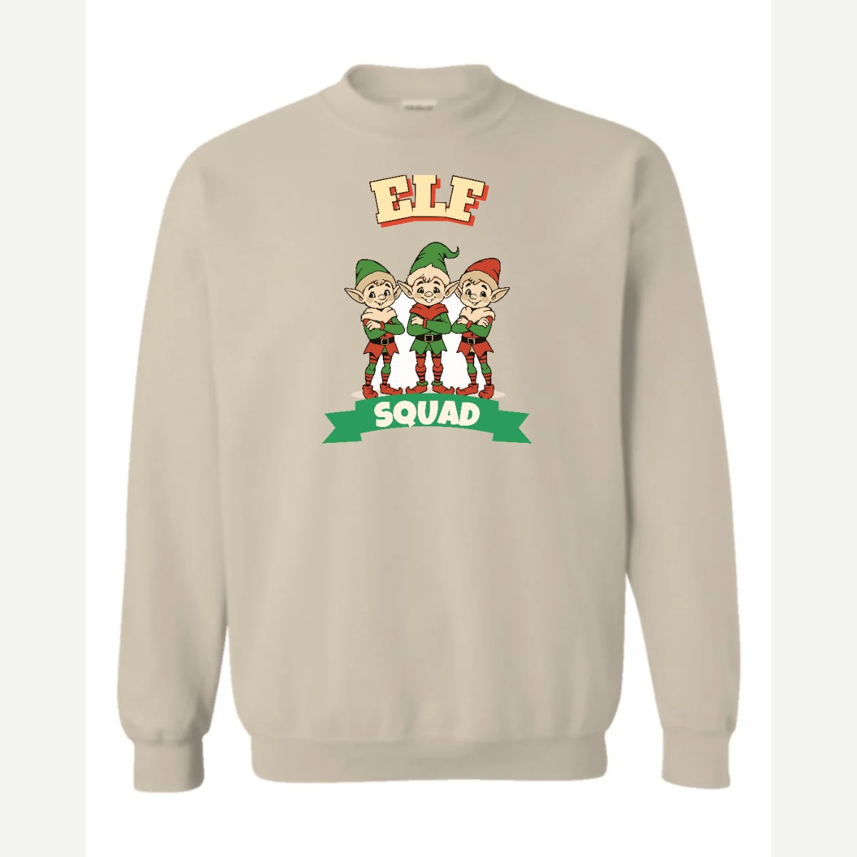 Elf Squad — Crewneck Sweatshirt / Sand