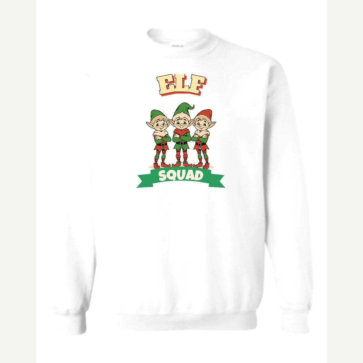 Elf Squad — Crewneck Sweatshirt / White