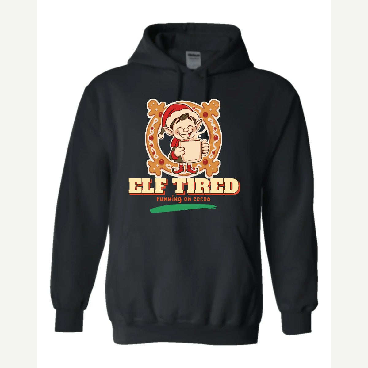 Elf Tired — Hoodie / Black