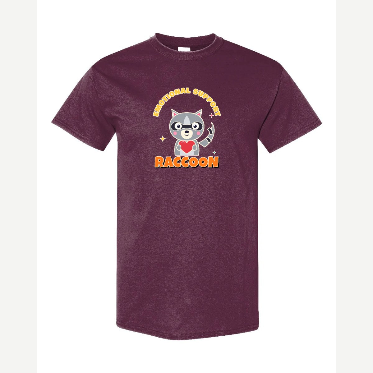 Emotional Support Raccoon — Classic Tee / Maroon