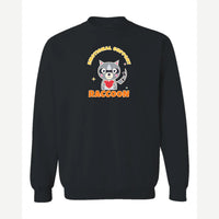 Emotional Support Raccoon — Crewneck Sweatshirt / Black