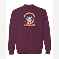 Emotional Support Raccoon — Crewneck Sweatshirt / Maroon