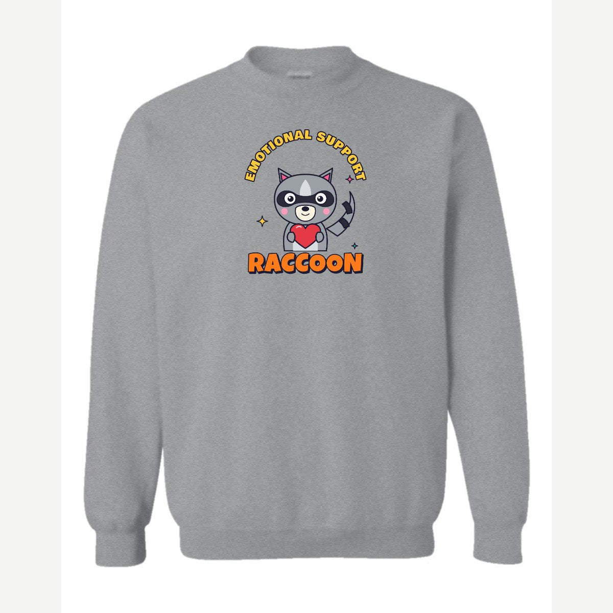 Emotional Support Raccoon — Crewneck Sweatshirt / Sport Grey