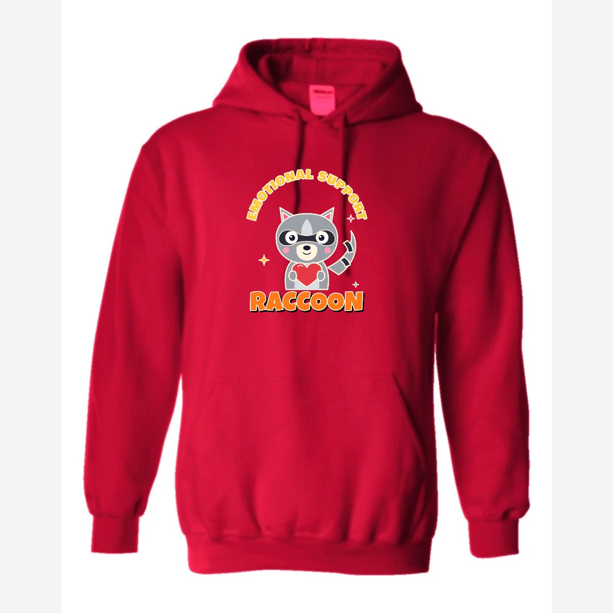 Emotional Support Raccoon — Hoodie / Red