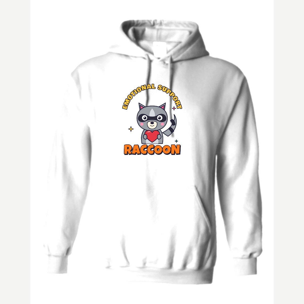 Emotional Support Raccoon — Hoodie / White