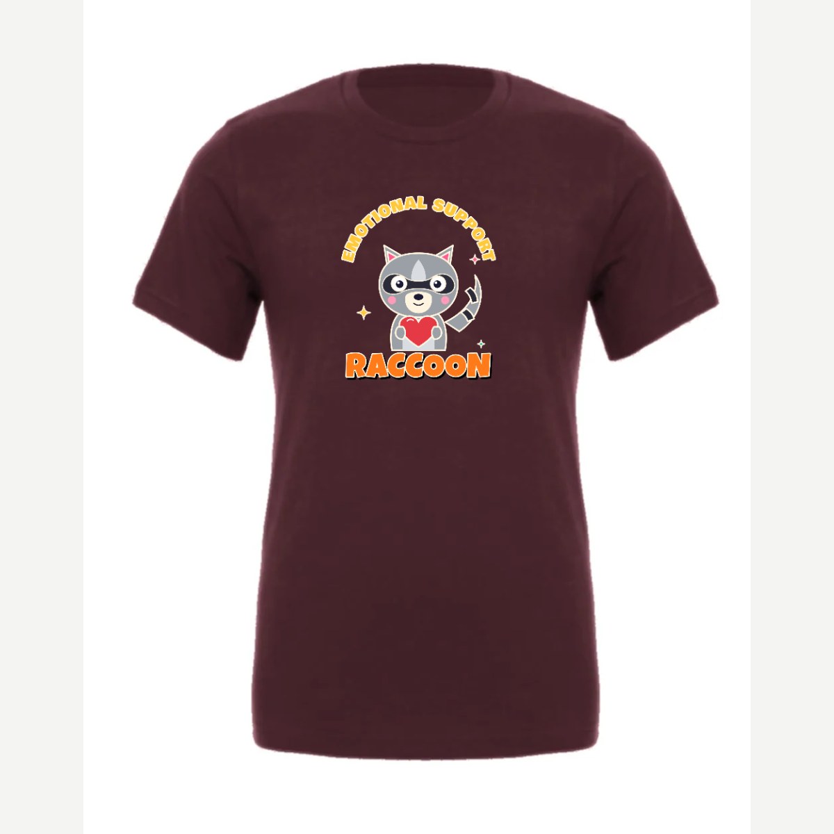 Emotional Support Raccoon — Premium Tee / Maroon
