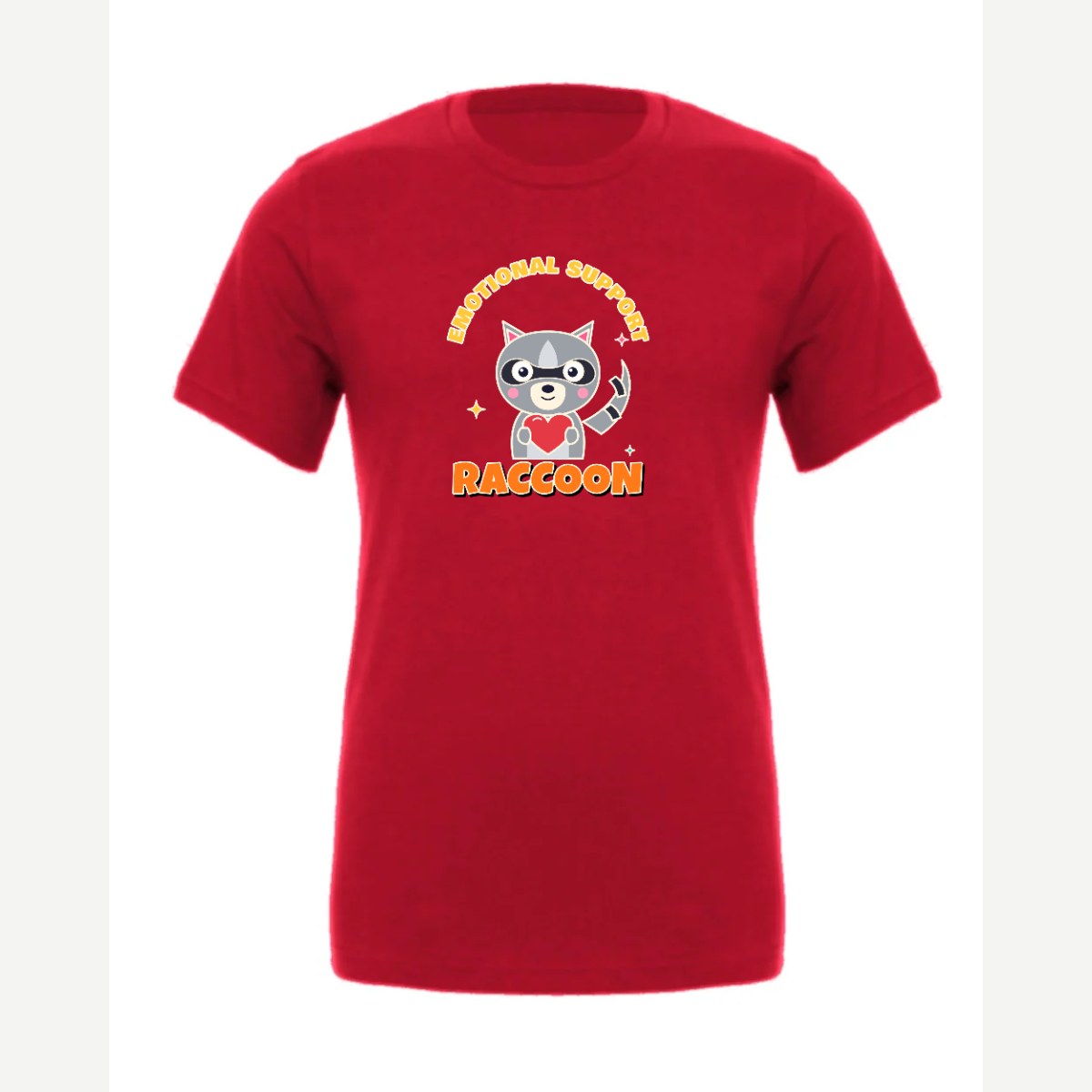 Emotional Support Raccoon — Premium Tee / Red