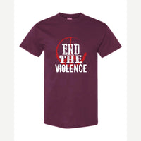End the Violence — Classic Tee / Maroon