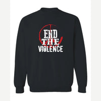 End the Violence — Crewneck Sweatshirt / Black