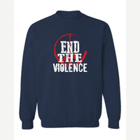 End the Violence — Crewneck Sweatshirt / Navy
