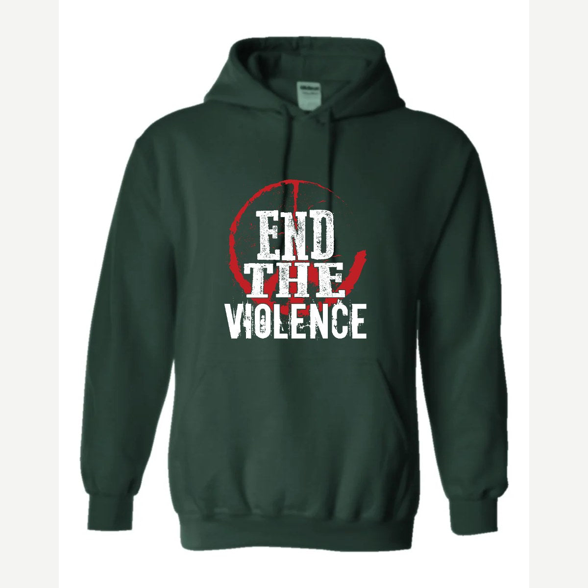 End the Violence — Hoodie / Forest Green