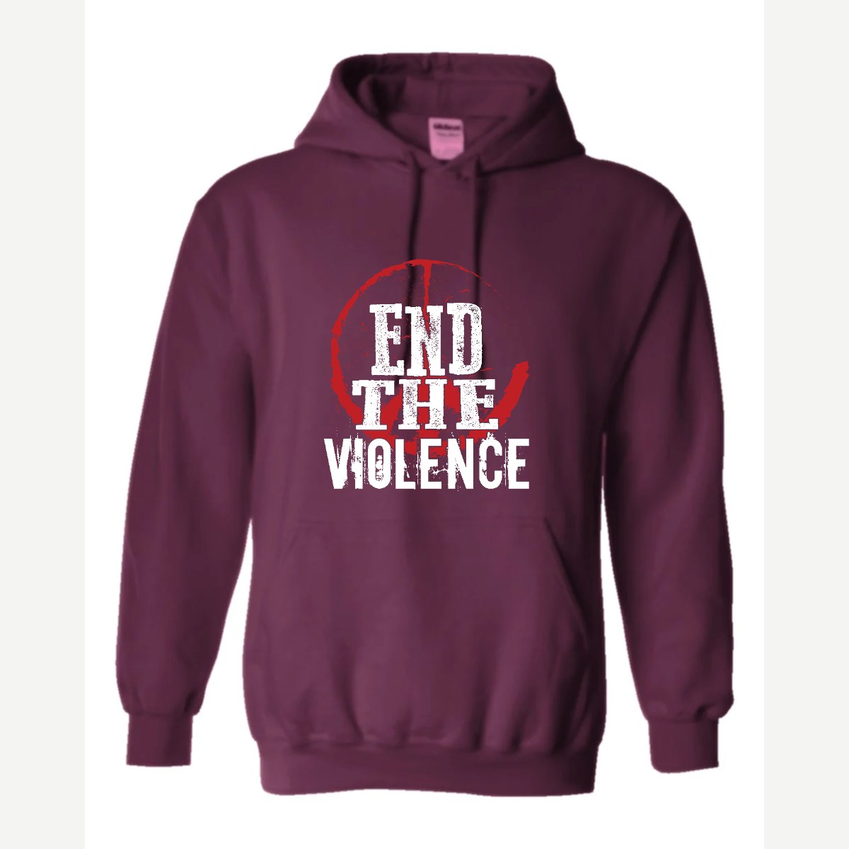 End the Violence — Hoodie / Maroon