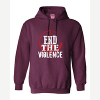 End the Violence — Hoodie / Maroon
