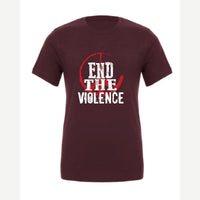 End the Violence — Premium Tee / Maroon