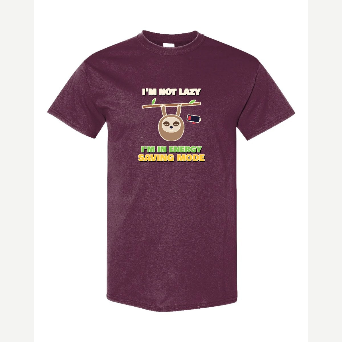 Energy Saving Mode — Classic Tee / Maroon