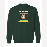 Energy Saving Mode — Crewneck Sweatshirt / Forest Green