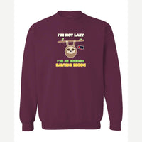 Energy Saving Mode — Crewneck Sweatshirt / Maroon