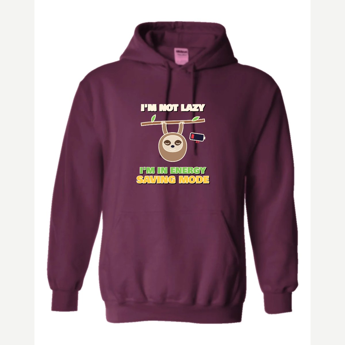 Energy Saving Mode — Hoodie / Maroon