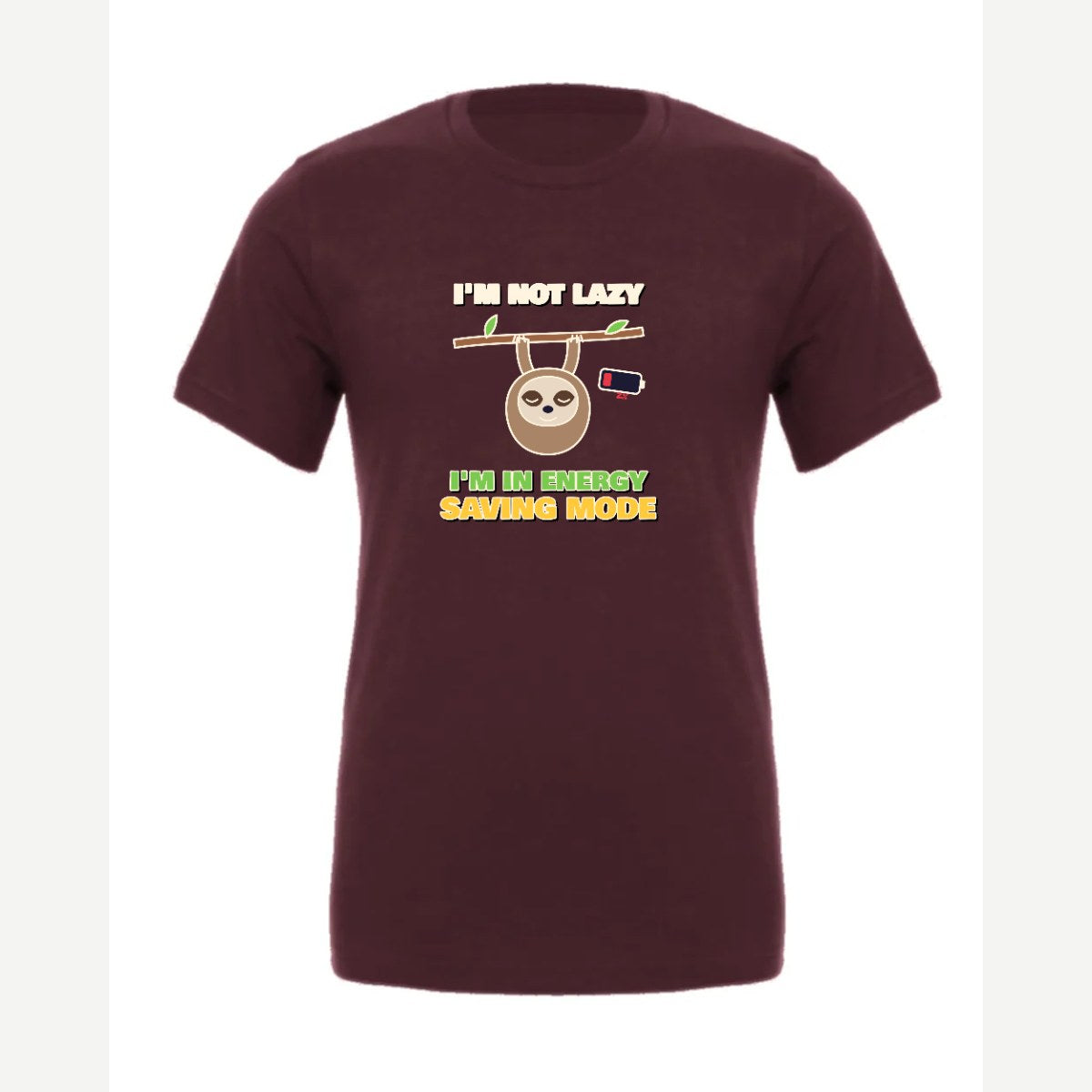 Energy Saving Mode — Premium Tee / Maroon