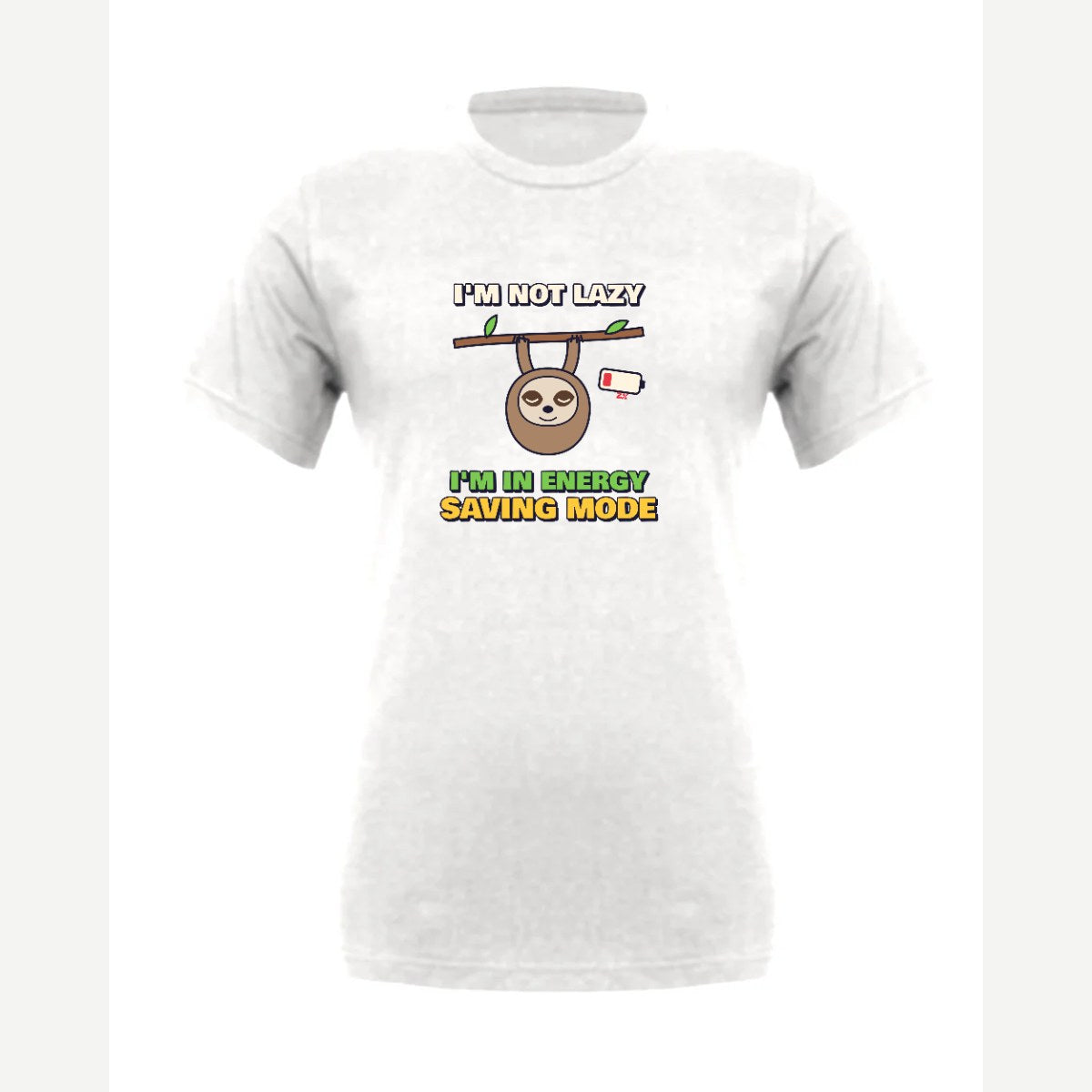 Energy Saving Mode — Premium Tee / White