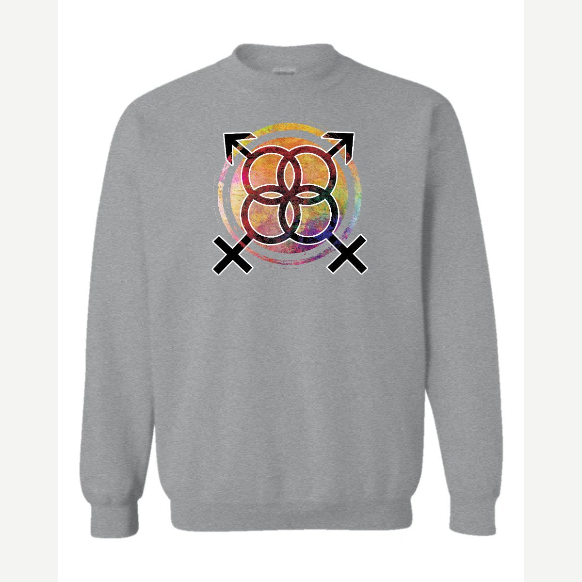 Equality Symbol (Watercolor) — Crewneck Sweatshirt / Sport Grey