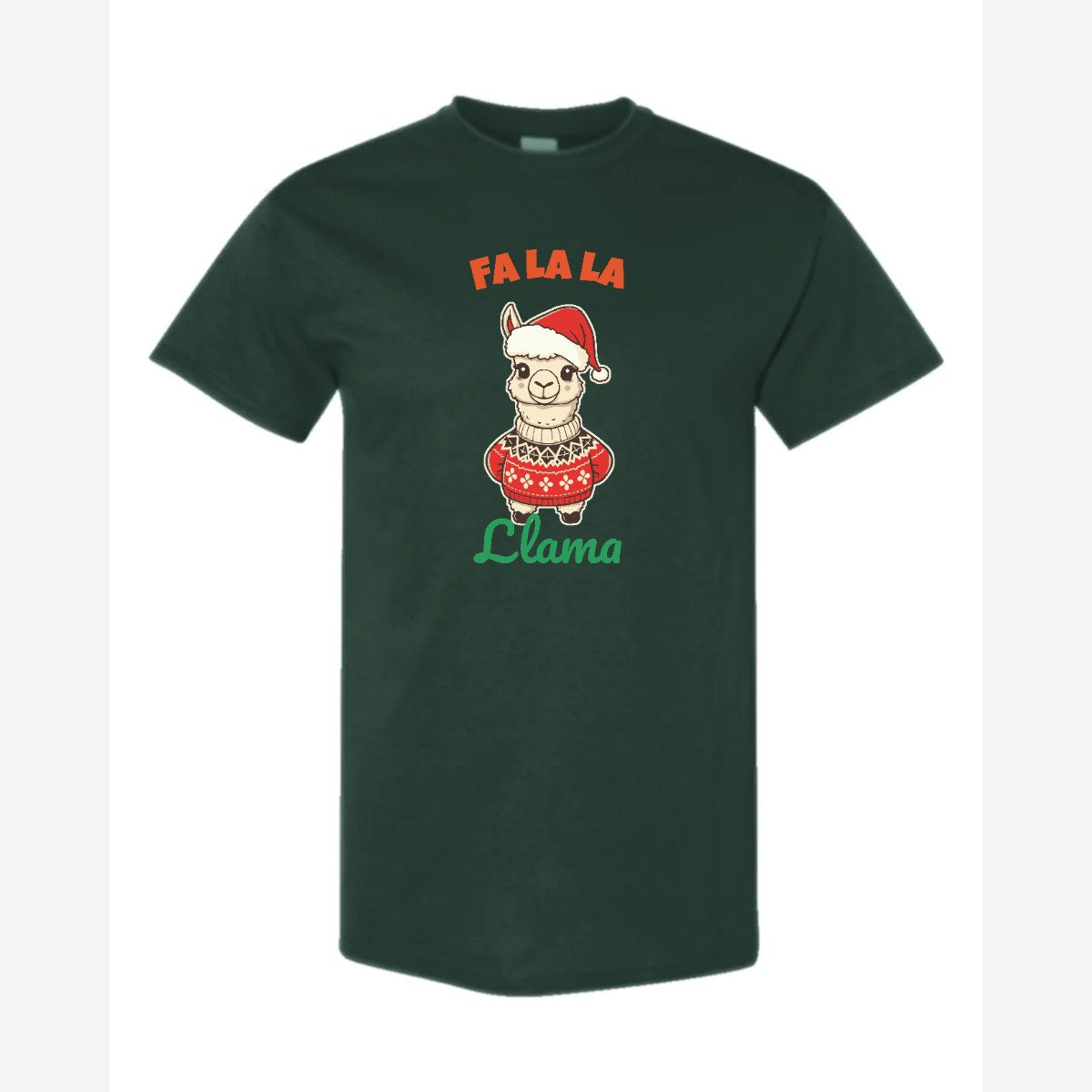 Fa La La Llama — Classic Tee / Forest Green