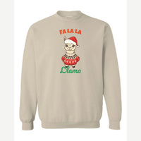 Fa La La Llama — Crewneck Sweatshirt / Sand