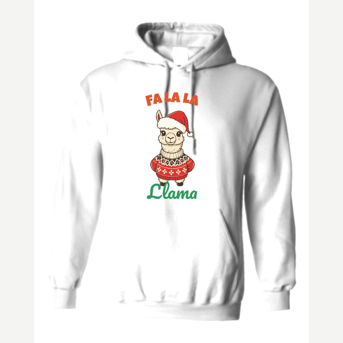 Fa La La Llama — Hoodie / White