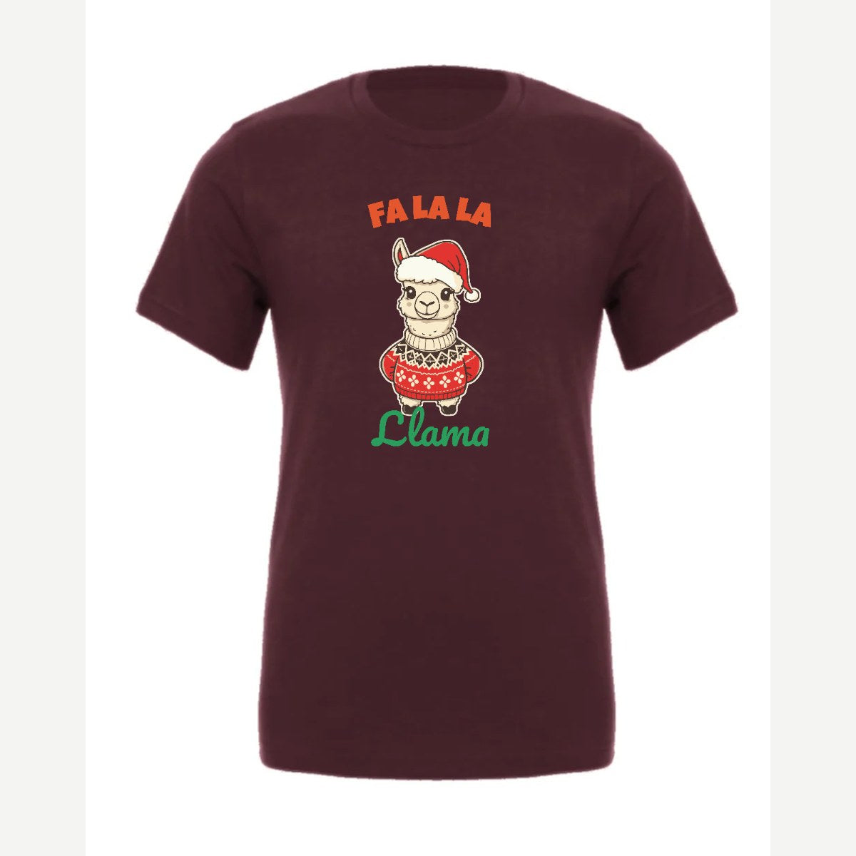 Fa La La Llama — Premium Tee / Maroon