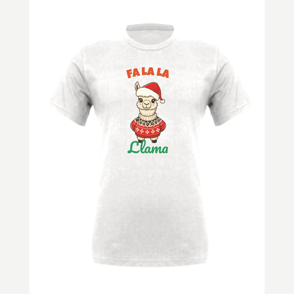 Fa La La Llama — Premium Tee / White