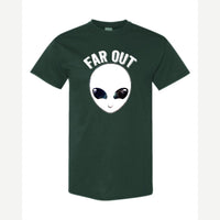 Far Out (Alien) — Classic Tee / Forest Green