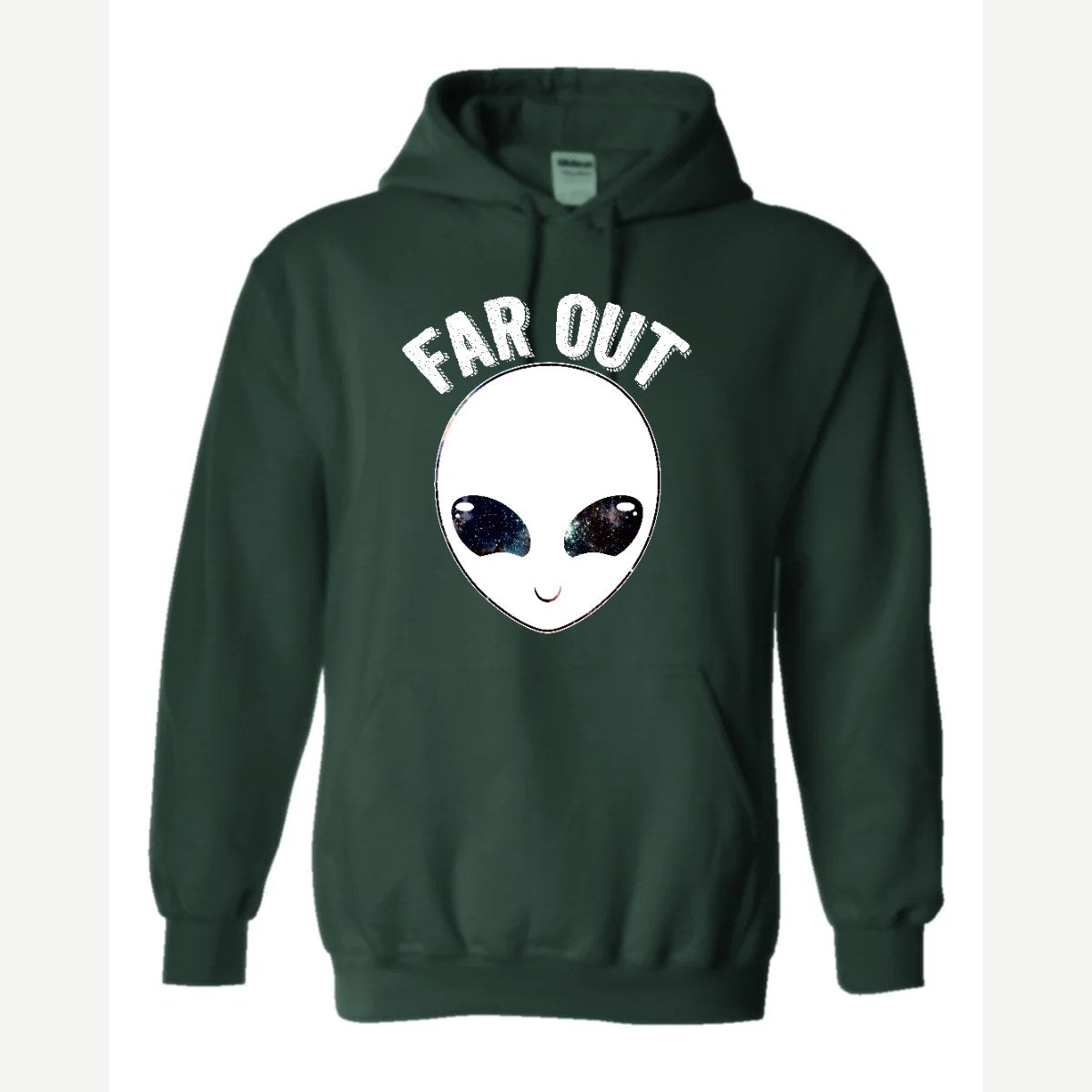 Far Out (Alien) — Hoodie / Forest Green