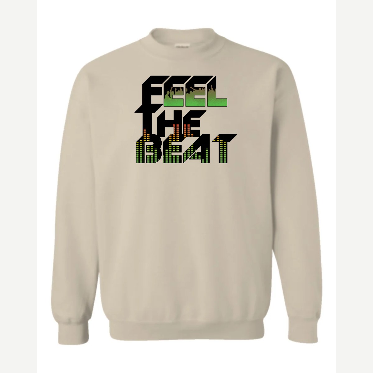 Feel The Beat — Crewneck Sweatshirt / Sand