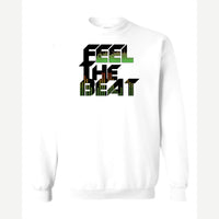 Feel The Beat — Crewneck Sweatshirt / White