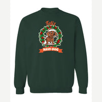 Feliz Navi-Dog — Crewneck Sweatshirt / Forest Green