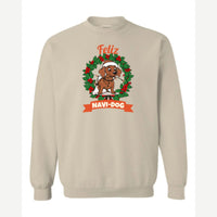 Feliz Navi-Dog — Crewneck Sweatshirt / Sand