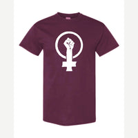Feminist Fist (Venus Symbol) — Classic Tee / Maroon