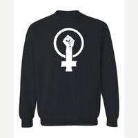 Feminist Fist (Venus Symbol) — Crewneck Sweatshirt / Black