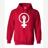 Feminist Fist (Venus Symbol) — Hoodie / Red