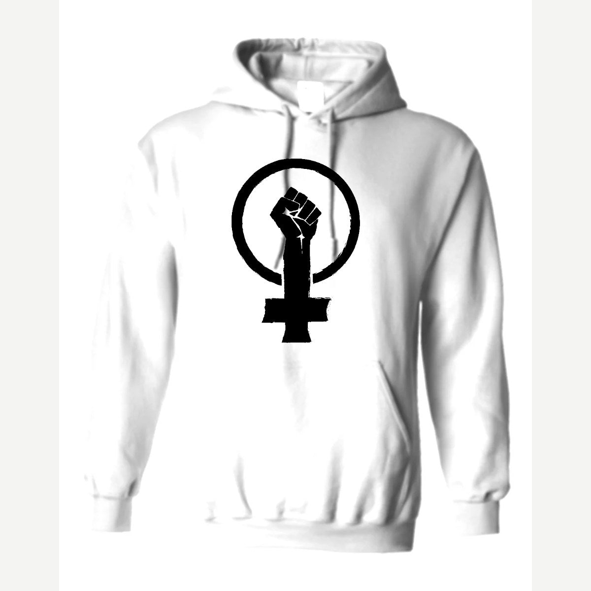 Feminist Fist (Venus Symbol) — Hoodie / White
